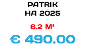 PATRIK HA 2025 6.2 M² € 490.00