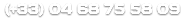 &nbsp;(+33) 04 68 75 58 09