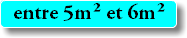 entre 5m² et 6m²